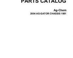 Ag-Chem AG005501C Parts Book - 2004 AgGator (chassis, 1981)