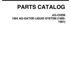 Ag-Chem AG005667B Parts Book - 1004 AgGator (liquid system, 1980-81)