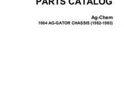 Ag-Chem AG005988C Parts Book - 1004 AgGator (chassis, 1982-83)