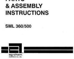 Ag-Chem AG008801 Parts Book - 360 / 500 SML (saddle mount)