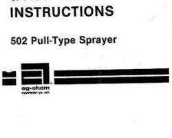 Ag-Chem AG008802 Parts Book - 502 Sprayer (pull type)