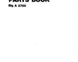 Ag-Chem AG009118 Parts Book - 2700 Big A Applicator (chassis, eff sn 62517)