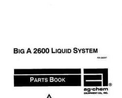 Ag-Chem AG030047 Parts Book - 2600 Big A Applicator (liquid system)