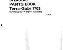 Ag-Chem AG051030 Parts Book - 1703 TerraGator (chassis, 6 CTA, auto trans)