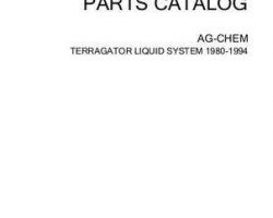 Ag-Chem AG051685D Parts Book - TerraGator (liquid system, 1980-1994)