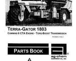 Ag-Chem AG053010 Parts Book - 1803 TerraGator (Cummins 6 CTA, Torq-Boost)