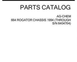 Ag-Chem AG053285C Parts Book - 664 RoGator (chassis, prior sn 6404714, 1994)
