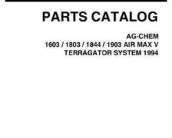 Ag-Chem AG053526C Parts Book - 1603 / 1803 / 1844 / 1903 TerraGator (Air Max 5, system, 1994)