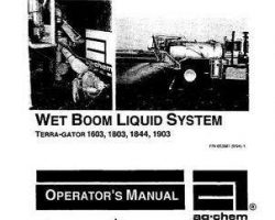 Ag-Chem AG053581 Operator Manual - Wet Boom TerraGator (liquid system, 1995-97)