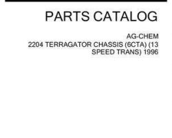 Ag-Chem AG054609D Parts Book - 2204 TerraGator (chassis, 6CTA, 13 spd trans., 1996)