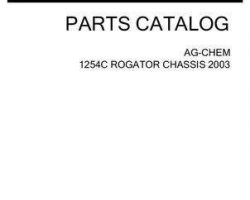 Ag-Chem AG121386D Parts Book - 1254C RoGator (chassis, eff sn Mxxx1001, 2003)