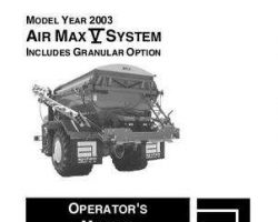 Ag-Chem AG122357 Operator Manual - Air Max 5 TerraGator (system, 2003)