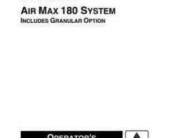 Ag-Chem AG125619 Operator Manual - 180 Air Max (system, 2004)