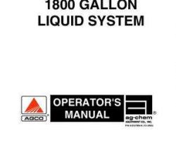 Ag-Chem AG127654 Operator Manual - 1800 Gallon (liquid system, eff sn Pxxx1001, 2005)