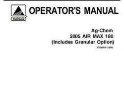 Ag-Chem AG128685 Operator Manual - 180 Air Max (system, 2005)