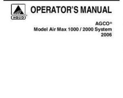 Ag-Chem AG136089 Operator Manual - 1000 / 2000 Air Max (system, 2006)