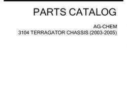 Ag-Chem AG138087J Parts Book - 3104 TerraGator (chassis, eff sn Mxxx1001, 2003)