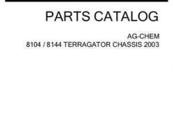 Ag-Chem AG138091D Parts Book - 8104 / 8144 TerraGator (chassis, eff sn Mxxx1001, 2003)