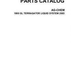Ag-Chem AG138101C Parts Book - 1800 Gallon TerraGator (liquid system, 2003)