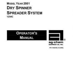 Ag-Chem AG144245 Operator Manual - 1254C Dry Spinner Spreader (system, 2001)