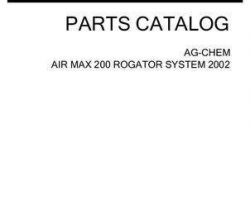 Ag-Chem AG144248D Parts Book - 200 Air Max RoGator (1254C system, eff sn Lxxx1001, 2002)