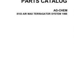 Ag-Chem AG521386W Parts Book - 8103 TerraGator (Air Max system, 1998)