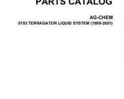 Ag-Chem AG521520Y Parts Book - 8103 TerraGator (liquid system, common cab, 1998-2001)