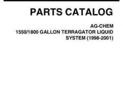 Ag-Chem AG521520Z Parts Book - 1550 / 1800 Gallon TerraGator (liquid system, 1998-2001)