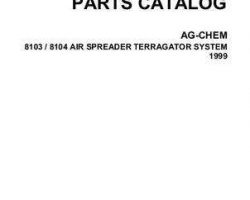 Ag-Chem AG546220C Parts Book - 8103 / 8104 Air Spreader TerraGator (system, 1999)