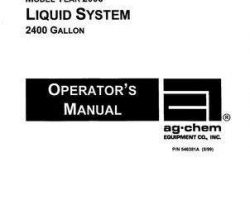 Ag-Chem AG546381A Operator Manual - 2400 Gallon (liquid system, 2000)