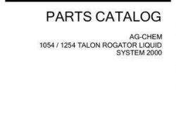 Ag-Chem AG546441D Parts Book - 1054 / 1254 RoGator (Talon system, 2000)