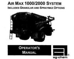 Ag-Chem AG546480 Operator Manual - 1000 / 2000 Air Max (system, 2000-01)
