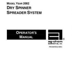 Ag-Chem AG546576 Operator Manual - Dry Spinner Spreader (system, 2002)
