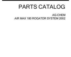 Ag-Chem AG546720D Parts Book - 180 Air Max RoGator (system, 2002)