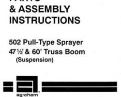 Ag-Chem AG710608D Parts Book - 502 Sprayer (pull type, 47.5 & 60 ft truss boom)