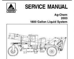 Ag-Chem AG727534 Service Manual - 1800 Gallon TerraGator (liquid system, 2003)