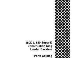 Parts Catalog for Case Loader backhoes model 580D
