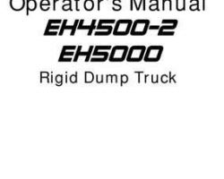 Operators Manuals for Hitachi Eh-2 Series model Eh4500-2 Construction And Mining