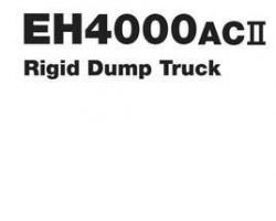 Operators Manuals for Hitachi Eh Series model Eh4000acii Construction And Mining
