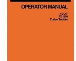 AGCO FEL153399A Operator Manual - TD1658 Tedder