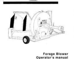 Hesston HS5505E905 Operator Manual - 7515 / 7515HO Forage Blower