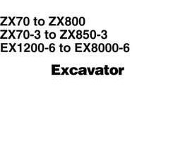 Undercarriage Appraisal Manuals for Hitachi Ex-6 Series model Ex3600-6 Excavators
