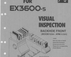 Inspection Manuals for Hitachi Ex-5 Series model Ex3600-5 Excavators