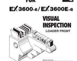 Inspection Manuals for Hitachi Ex-6 Series model Ex3600-6 Excavators