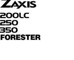 Operators Manuals for Hitachi Zaxis Series model Zaxis200lc Foresters