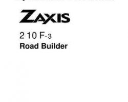 Operators Manuals for Hitachi Zaxis-3 Series model Zaxis210f-3 Road Builders