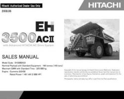 Sales Training for Hitachi Eh Series model Eh3500acii Construction And Mining