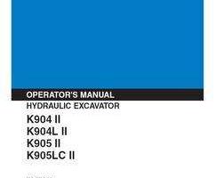 Kobelco Excavators model K904 II Operator's Manual