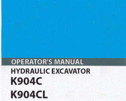 Kobelco Excavators model K904C Operator's Manual
