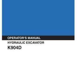 Kobelco Excavators model K904D Operator's Manual